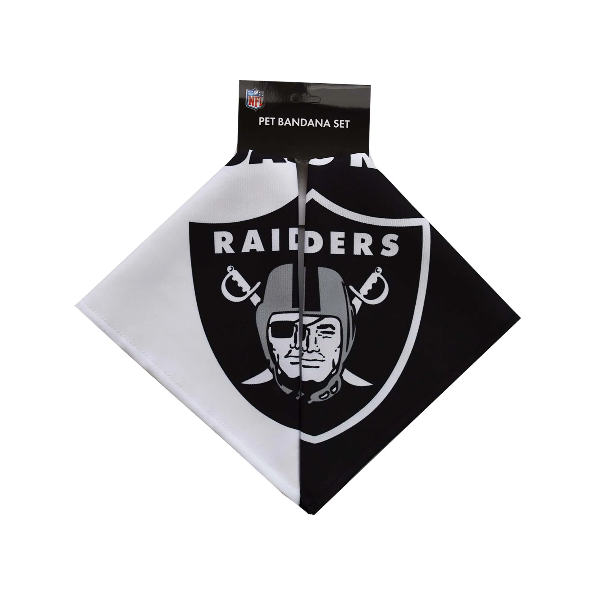 Las Vegas Raiders Home and Away Pet Bandana Set