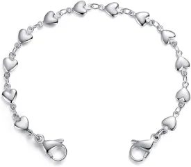 LinnaLove Heart Link Stainless Steel Interchangeable Medical Alert Bracelet LinnaLove Heart Link Stainless Steel Interchangeable Medical Alert Bracelet