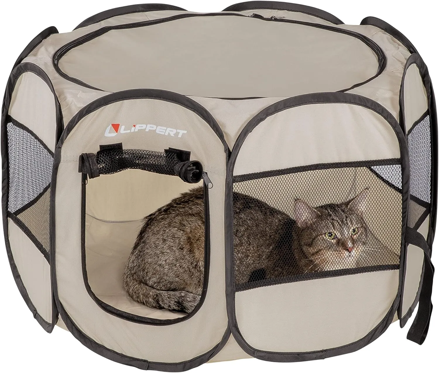 Lippert Soft-Sided, Foldable and Portable Pet Playpen for Camping, Small/Medium (2021150641)