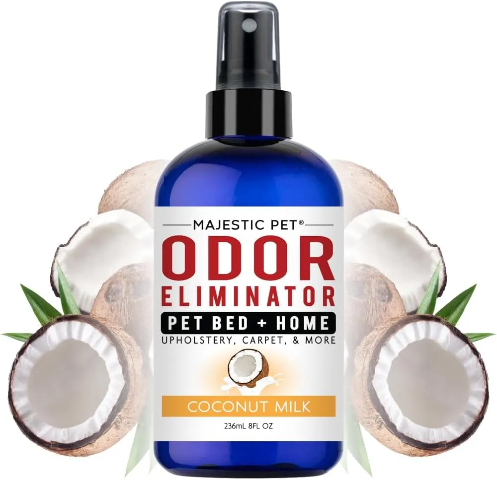 Majestic Pet Pet Bed & Odor Eliminator for Home & Carpet - Dog & Cat Urine Eliminator - Coconut Milk Scent