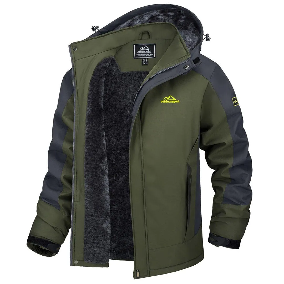 Men's Winter Ski Jacket Waterproof Coats Warm Fleece Raincoats