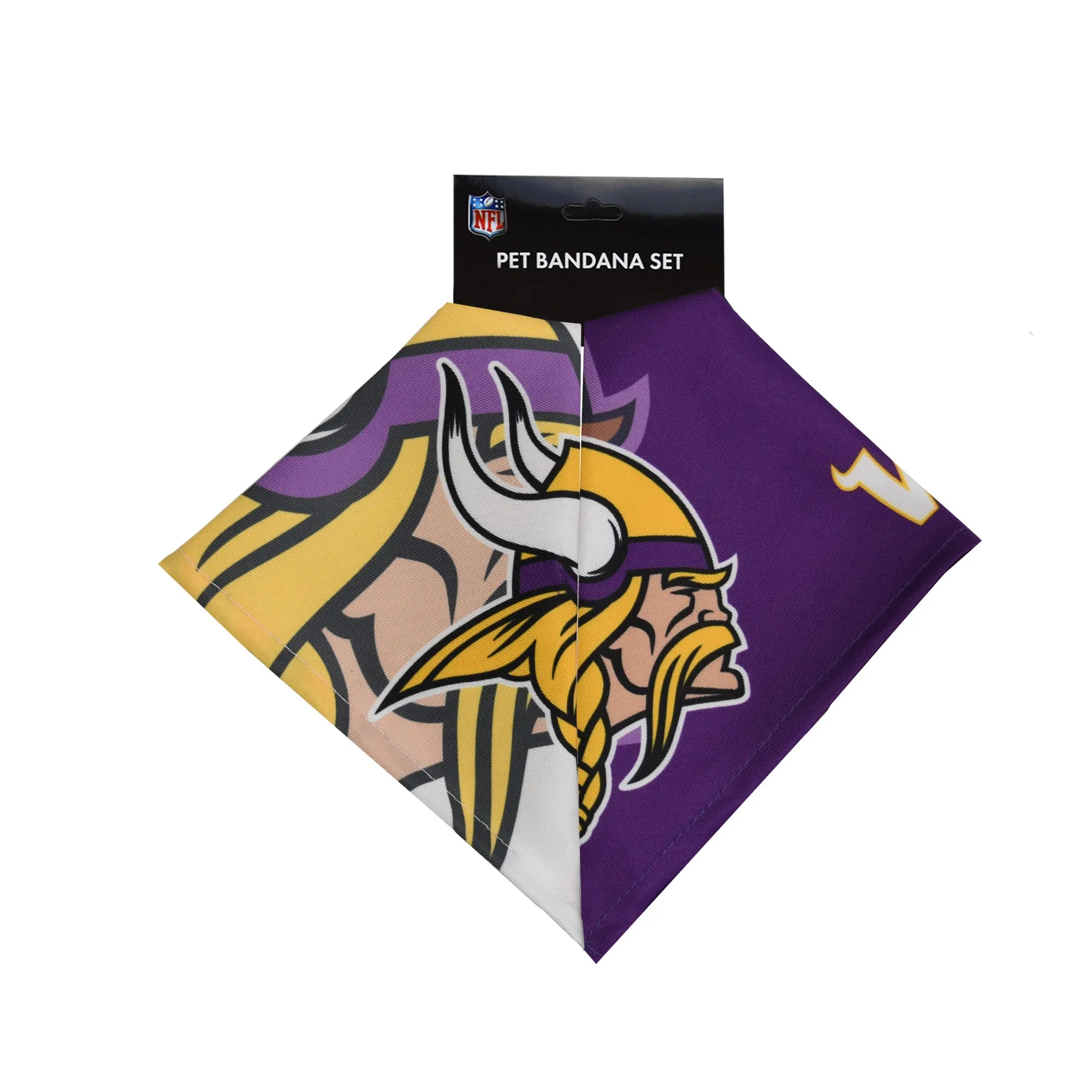 Minnesota Vikings Home and Away Pet Bandana Set