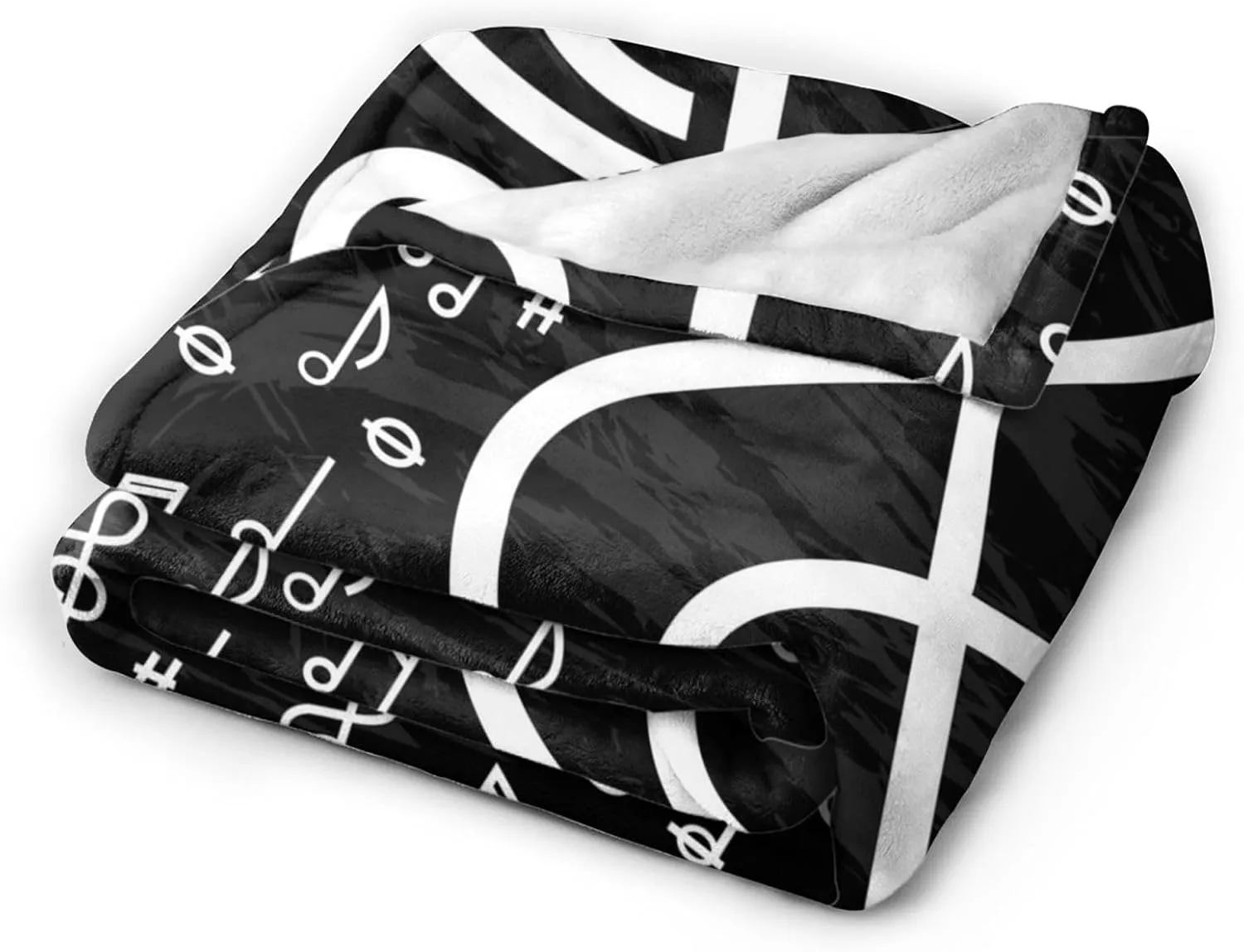 Musical Symbols Throw Blankets All Season Ultra Soft Warm Piano Music Lovers Fleece Blanket for Home Bed Sofa Couch Chair Outdoor Travel Camping 50x40 Inch