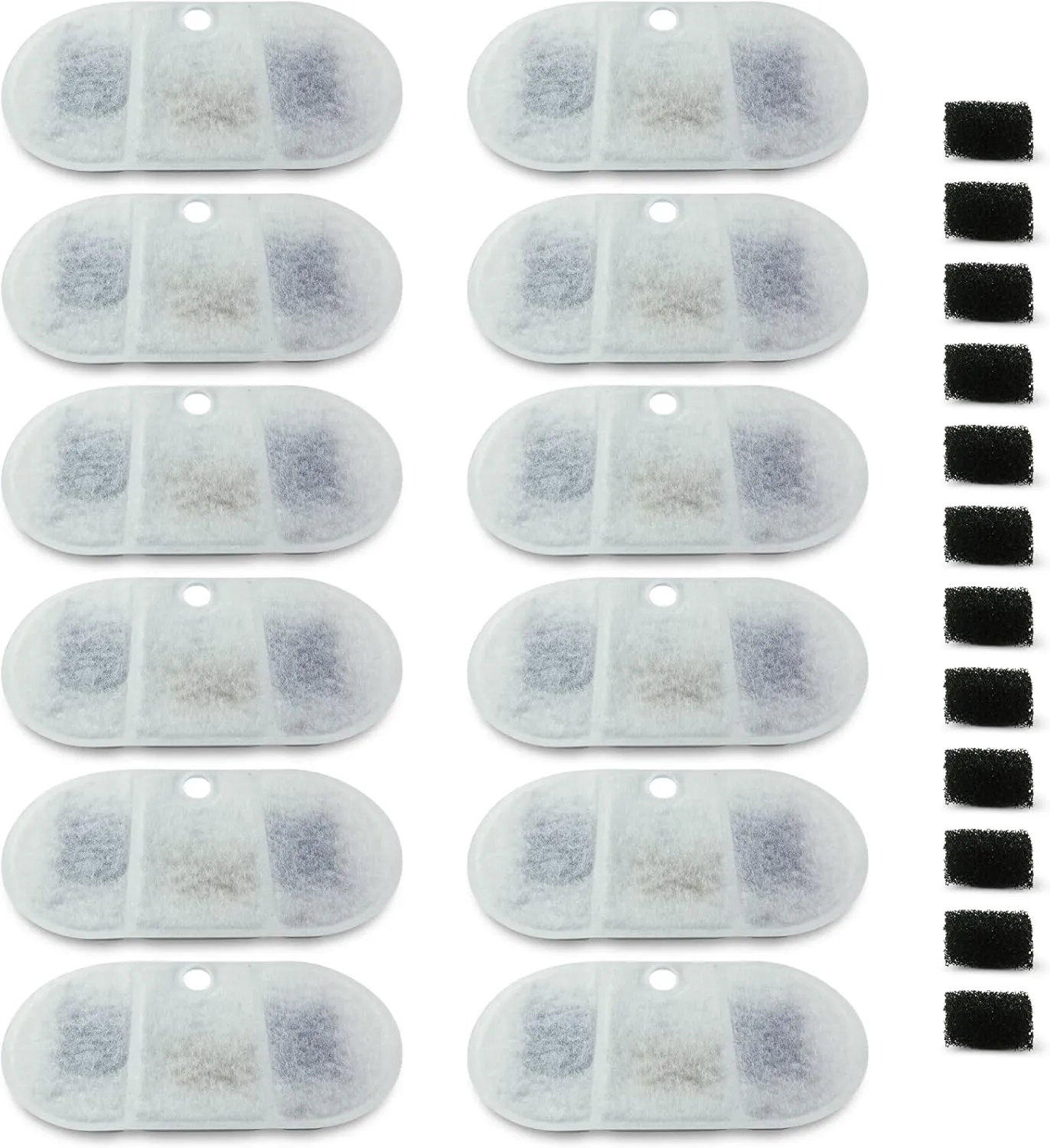 PET STANDARD Replacement Filter Compatible with PETLIBRO BPA-Free Capsule Pet Water Fountain, 71oz/2.1L, Pack of 12