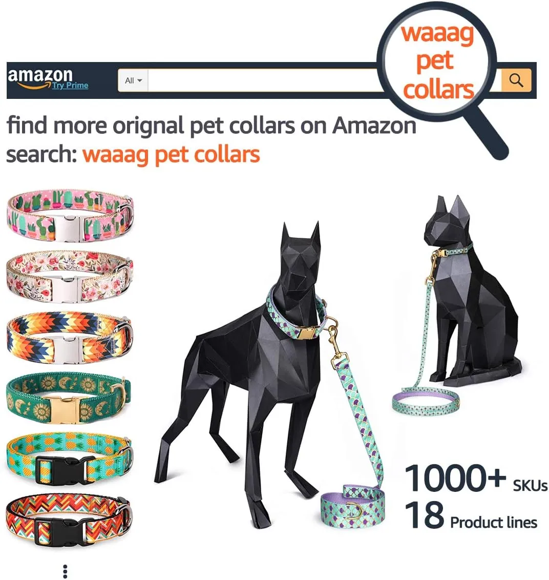 Pet Supplies, (Tropical Pineapple) Cat Collar, Dog Collar, Cat Leash, Dog Leash for Cats, Puppies, Small Medium Large Dogs