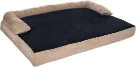 PETMAKER Orthopedic Memory Foam Pet Bed with Bolster, Large
