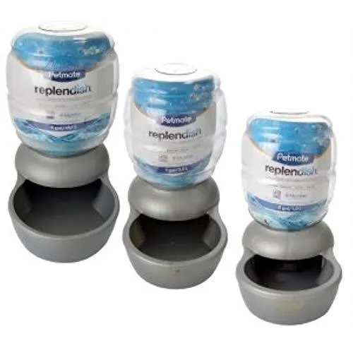 Petmate Replendish Gravity Waterer with Microban Cat and Dog Water Dispenser 4 Sizes