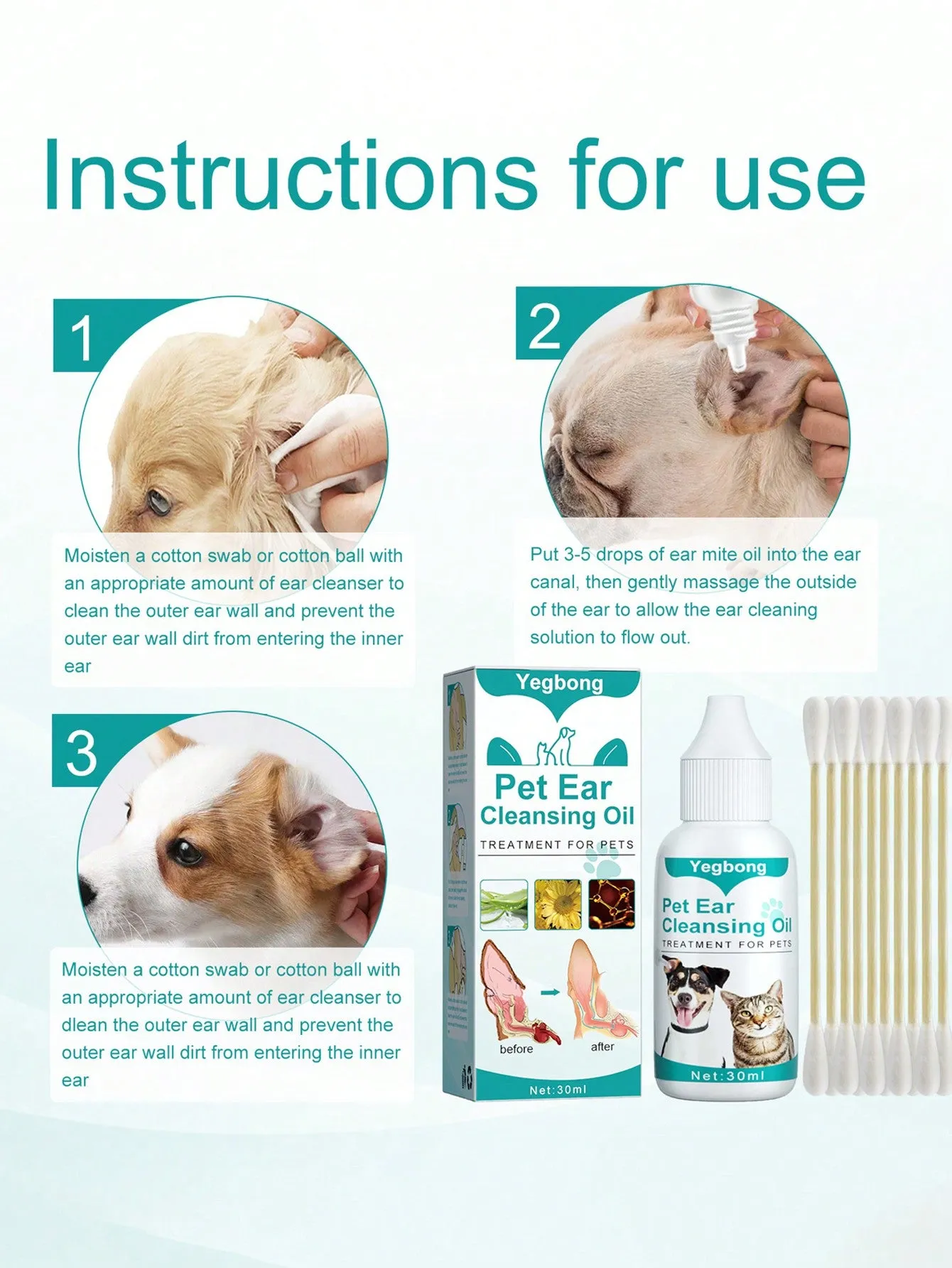 PETSIN 1pc Pet Ear Cleanser Spray