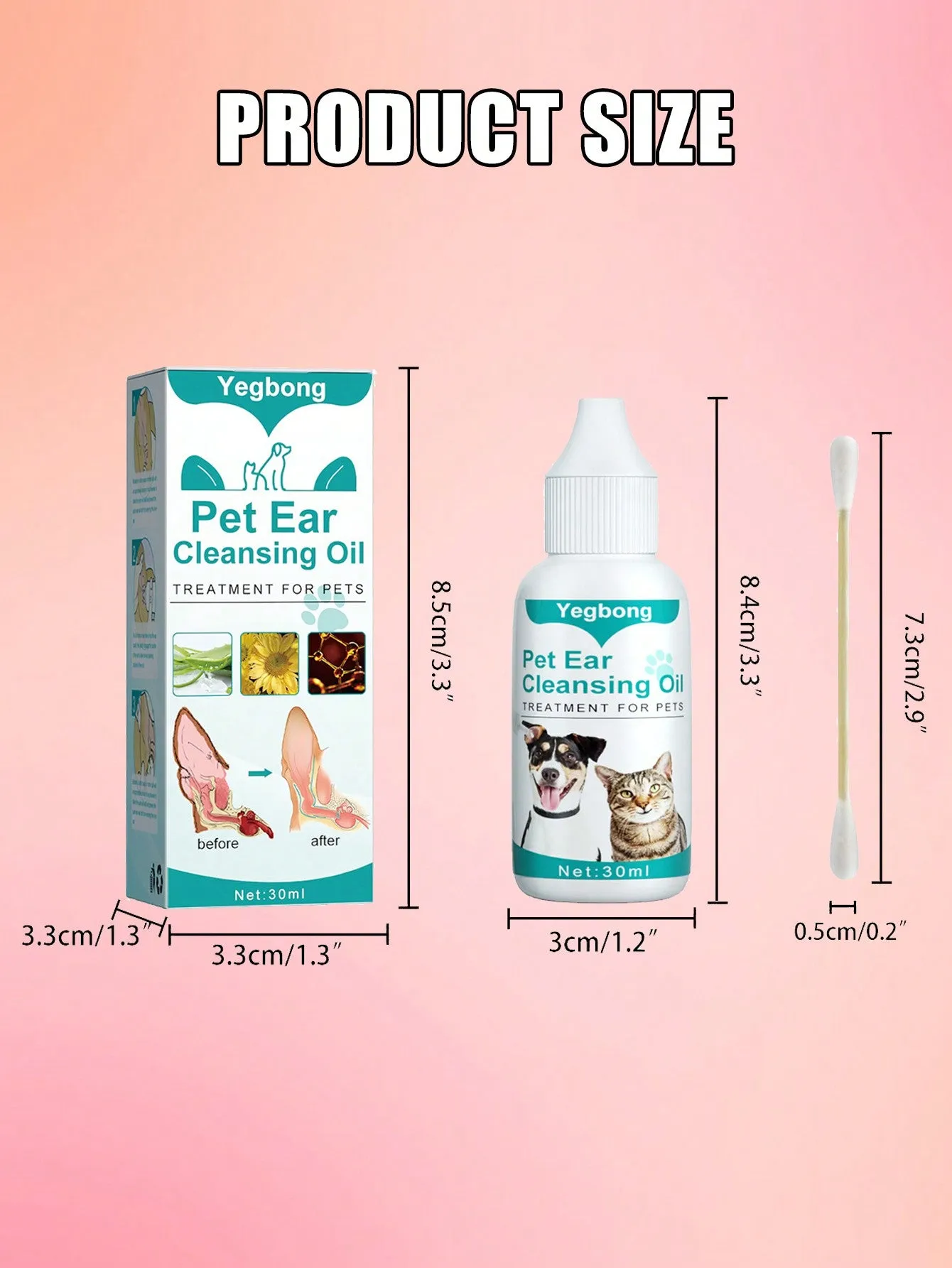PETSIN 1pc Pet Ear Cleanser Spray