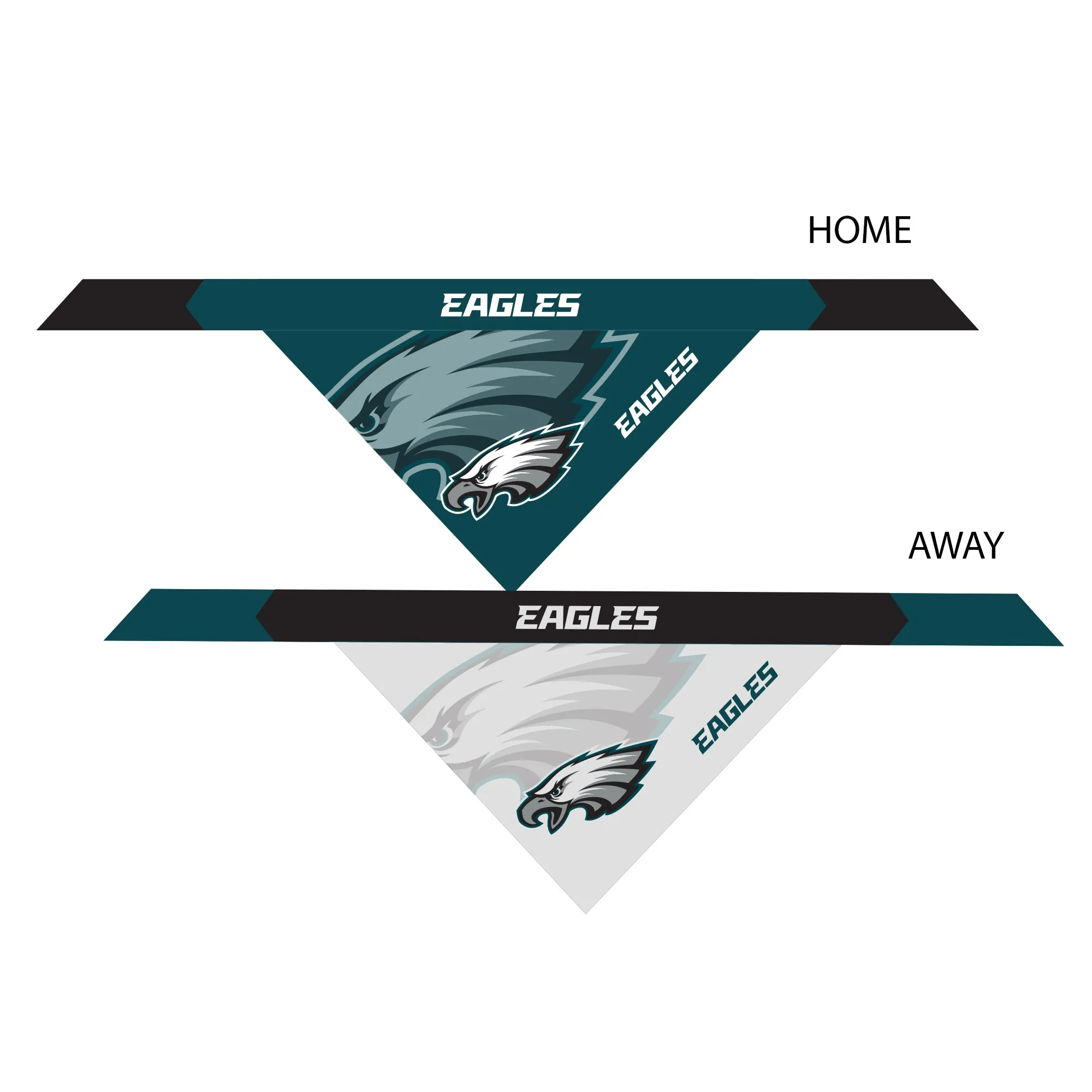 Philadelphia Eagles Home and Away Pet Bandana Set