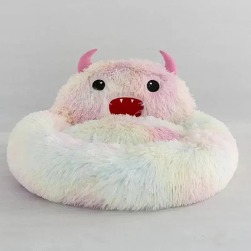 Plush Small Monster Pet Nest - Cozy Cotton Nest for Dogs & Cats