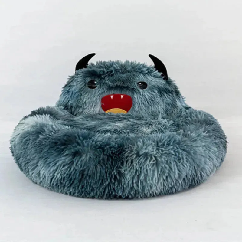 Plush Small Monster Pet Nest - Cozy Cotton Nest for Dogs & Cats