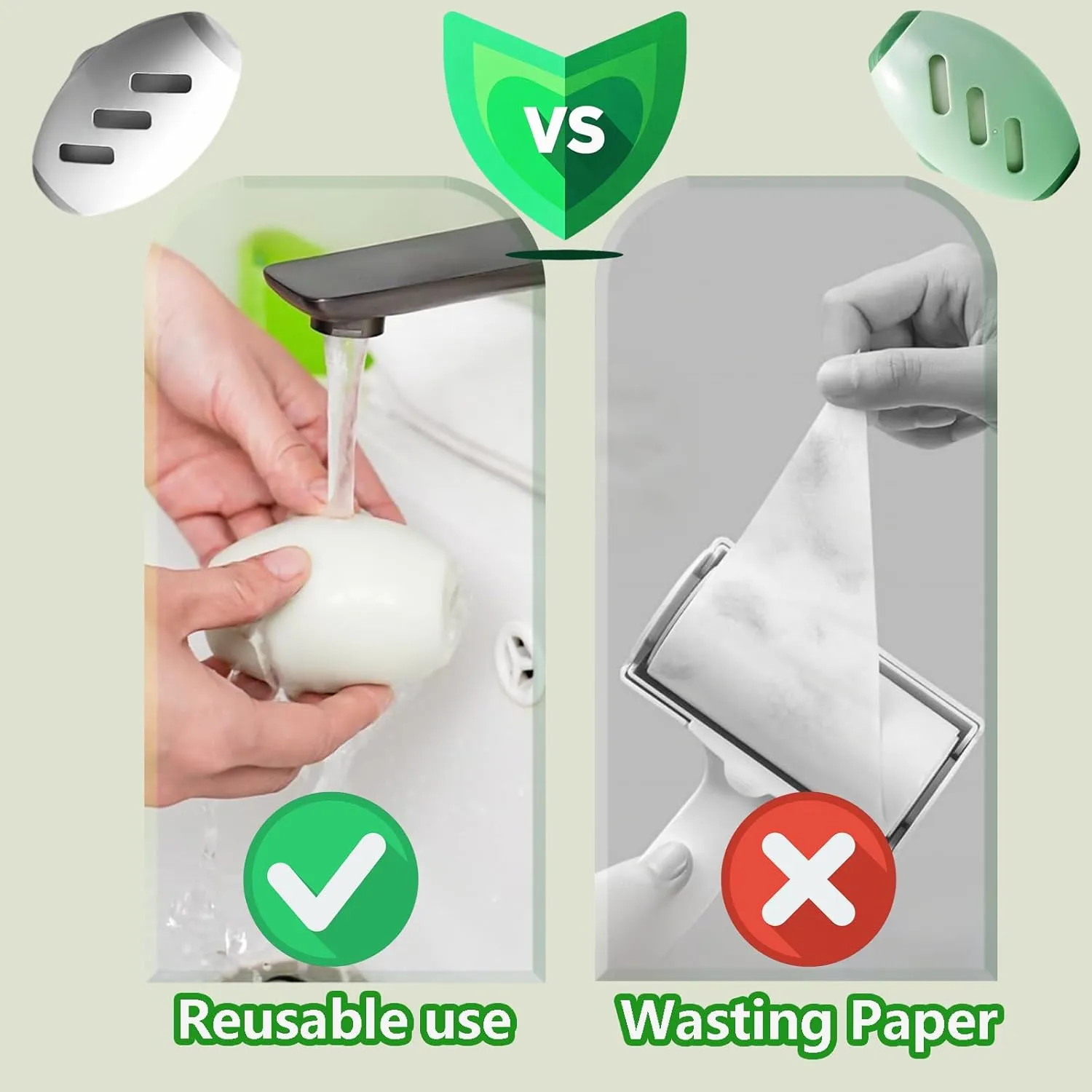 Portable pet Hair Roller, Reusable Lint Rollers for Pet Hair,Washable Reusable Hair Remover for Cleaning Various dust and Debris(Green)