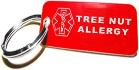 Pre-Engraved Tree Nut Allergy Plastic Medical Alert ID Keychain, Small 2.25 x .79 Inch Pre-Engraved Tree Nut Allergy Plastic Medical Alert ID Keychain, Small 2.25 x .79 Inch
