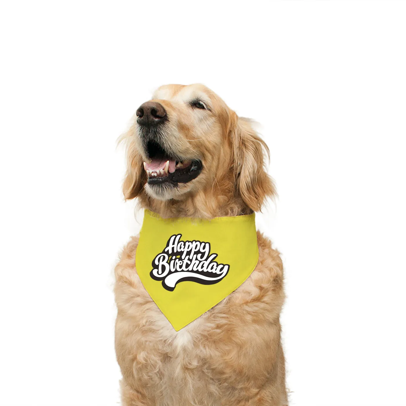 "Happy Birthday" Printed Reversible Bandana for Dogs