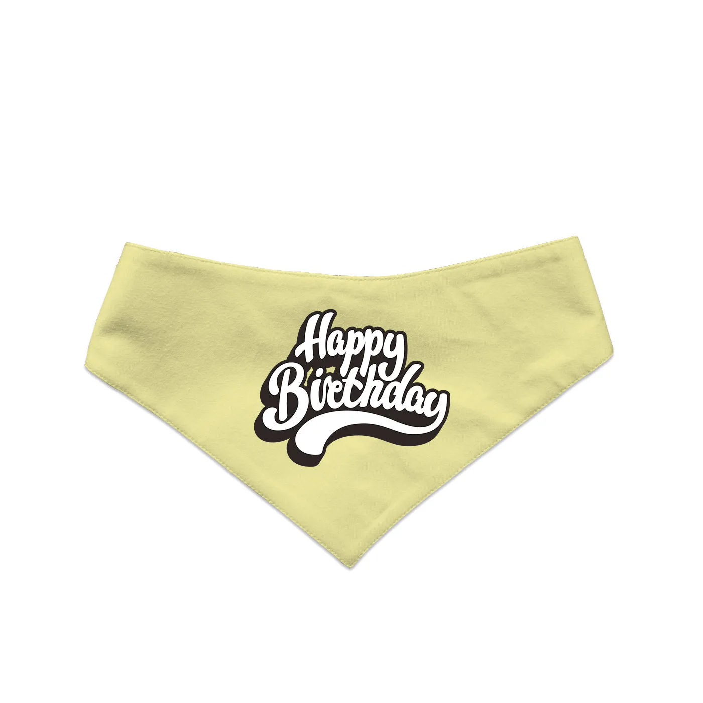 "Happy Birthday" Printed Reversible Bandana for Dogs