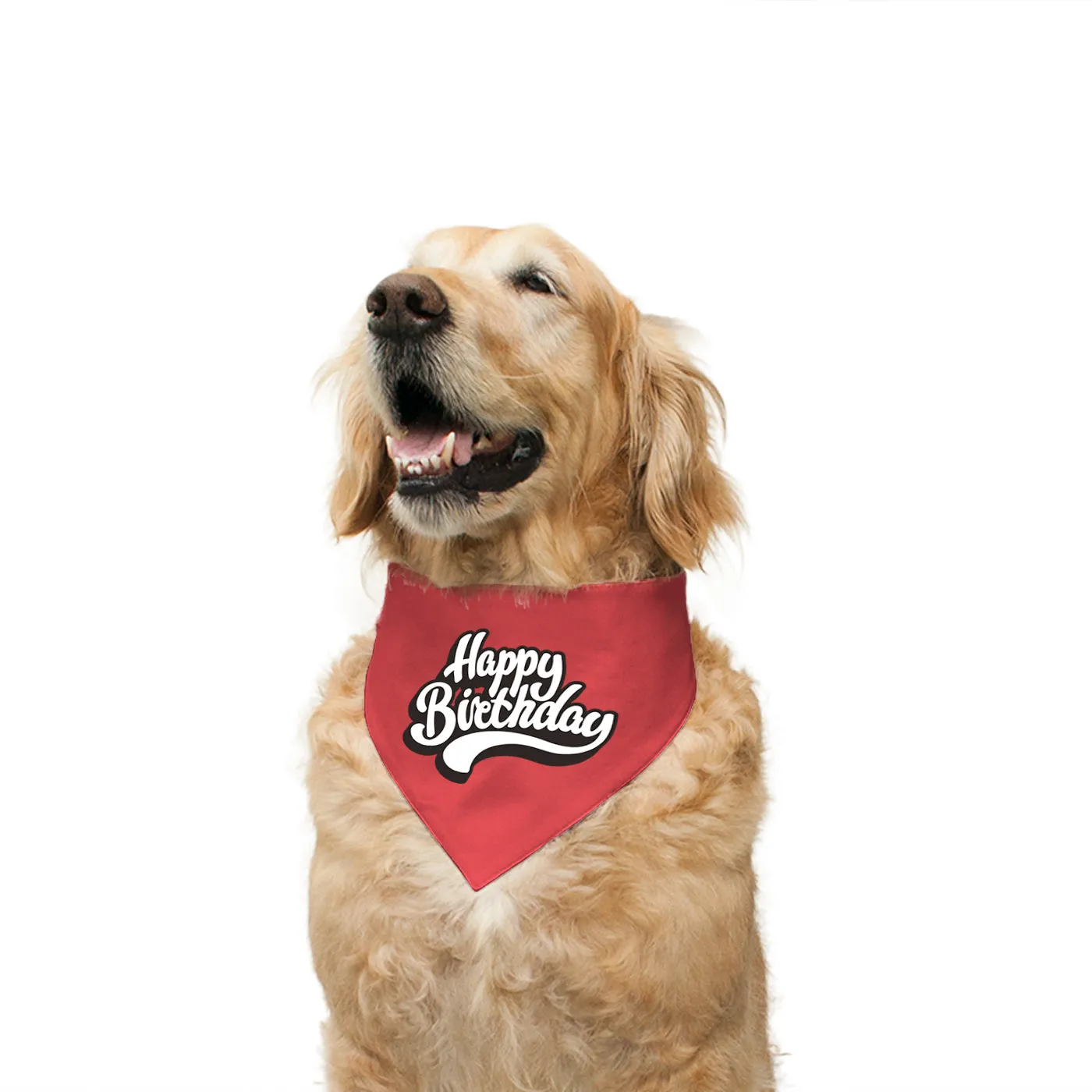 "Happy Birthday" Printed Reversible Bandana for Dogs