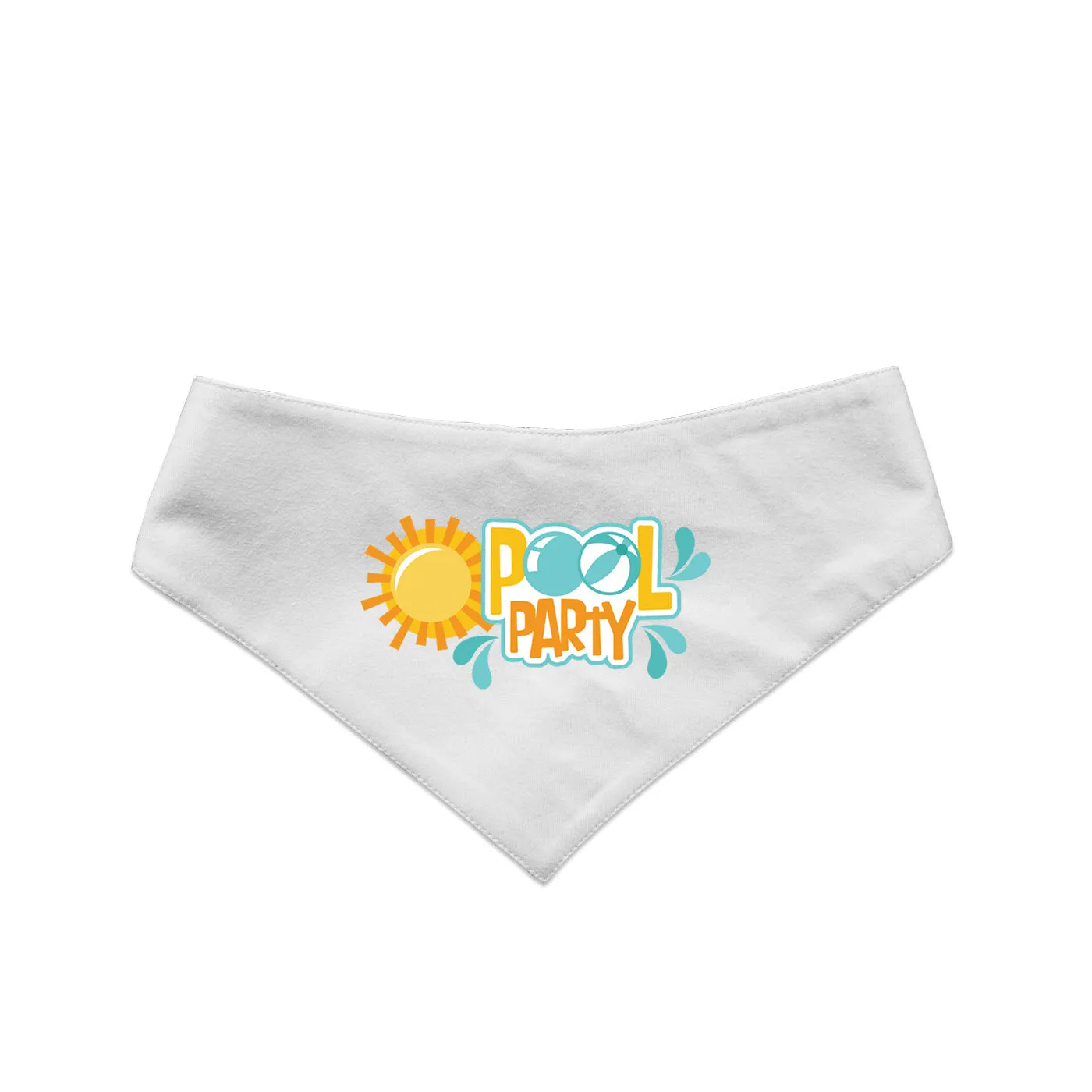 "Pool Party" Printed Reversible Bandana for Dogs