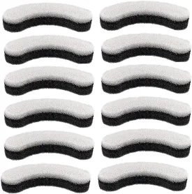 Replacement Premium Water Filter for NPET WF050 Transparent Water Fountain, Arc-Shaped, Washable Pet Fountain Filters with Triple Filtration System, 12 Pack