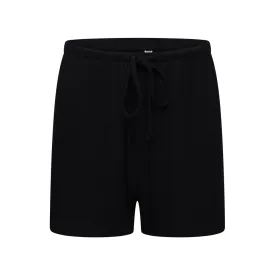 Ribbed Modal Sleep Short- Black