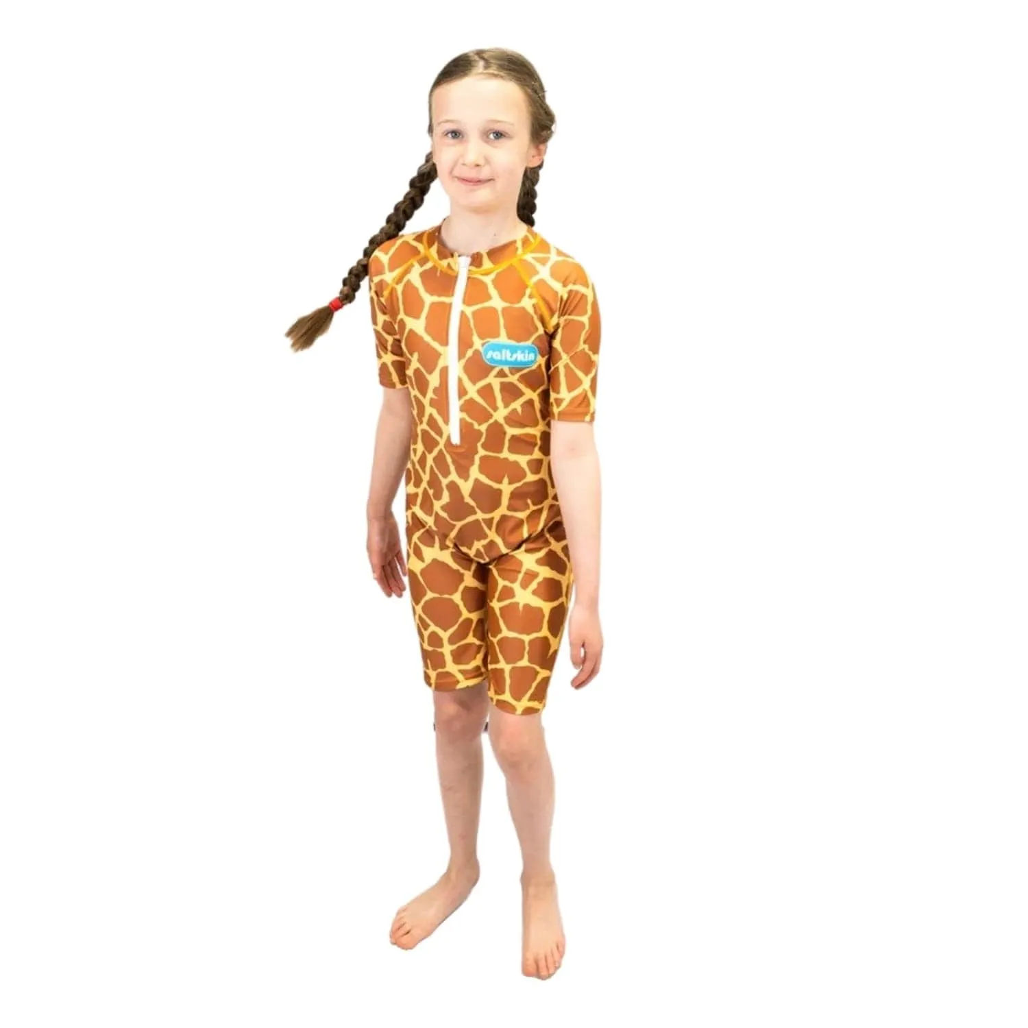 Saltskin Youth Kids UV Shorty Sun Suit - Giraffe