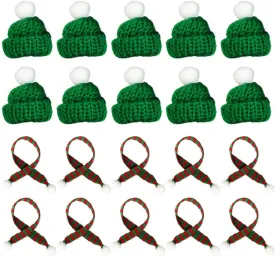 Tiny Hats 20pcs Mini Christmas Knit Hat Scarf Doll Hat Scarf Dog Costume Wine Bottle Decor Mini Sombrero Hats Tiny Hats 20pcs Mini Christmas Knit Hat Scarf Doll Hat Scarf Dog Costume Wine Bottle Decor Mini Sombrero Hats