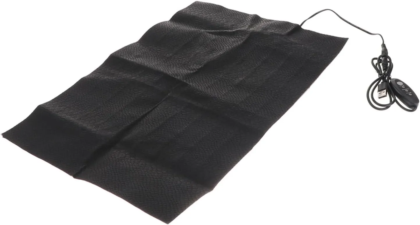 USB Heated Dog Pad Adjustable Temperature Heated Blanket for Pets Durable PU Material Quick Heating Portable Pet House Warmer for Indoor Outdoor Use