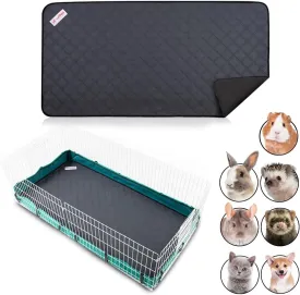 Washable Rabbit & Guinea Pig Cage Liner for Midwest, 24"x47", Easy to Clean Unlike Fleece, Absorbent & Waterproof Guinea Pig Bedding and Non-Slip Pee Pad & Rabbit Floor Mat