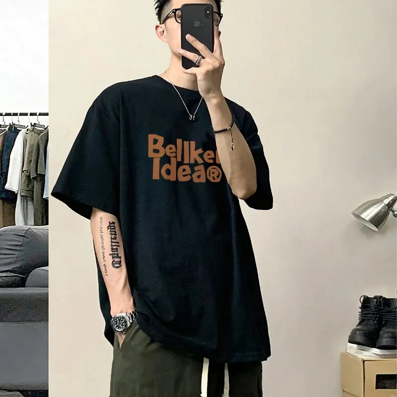 Wiaofellas  -  Man Sets Cotton Alphabet Black Running Jogging T-shirts Shorts Suits for Men Jogger Aesthetic Original Brands High Quality Cool
